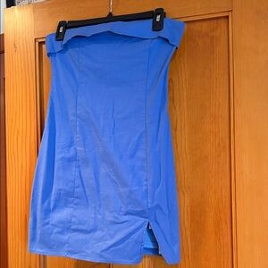 Blue Women's Strapless Dress M